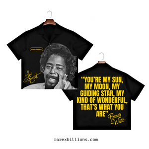 🚨RAREXBILLIONS BARRY WHITE BUTTON UP SHIRT🚨