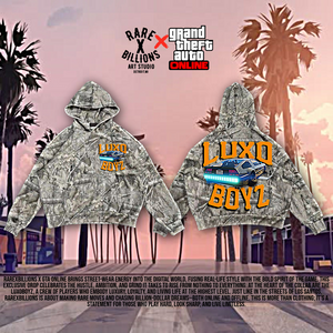 🚨RAREXBILLIONS X GTA ONLINE COLLAB - “LUXOBOYZ” HOODIE🚨