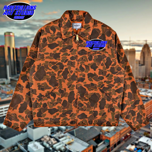 🚨RAREXBILLIONS ART STUDIO CAMO TRUCKER JACKET (PRE-ORDER)🚨