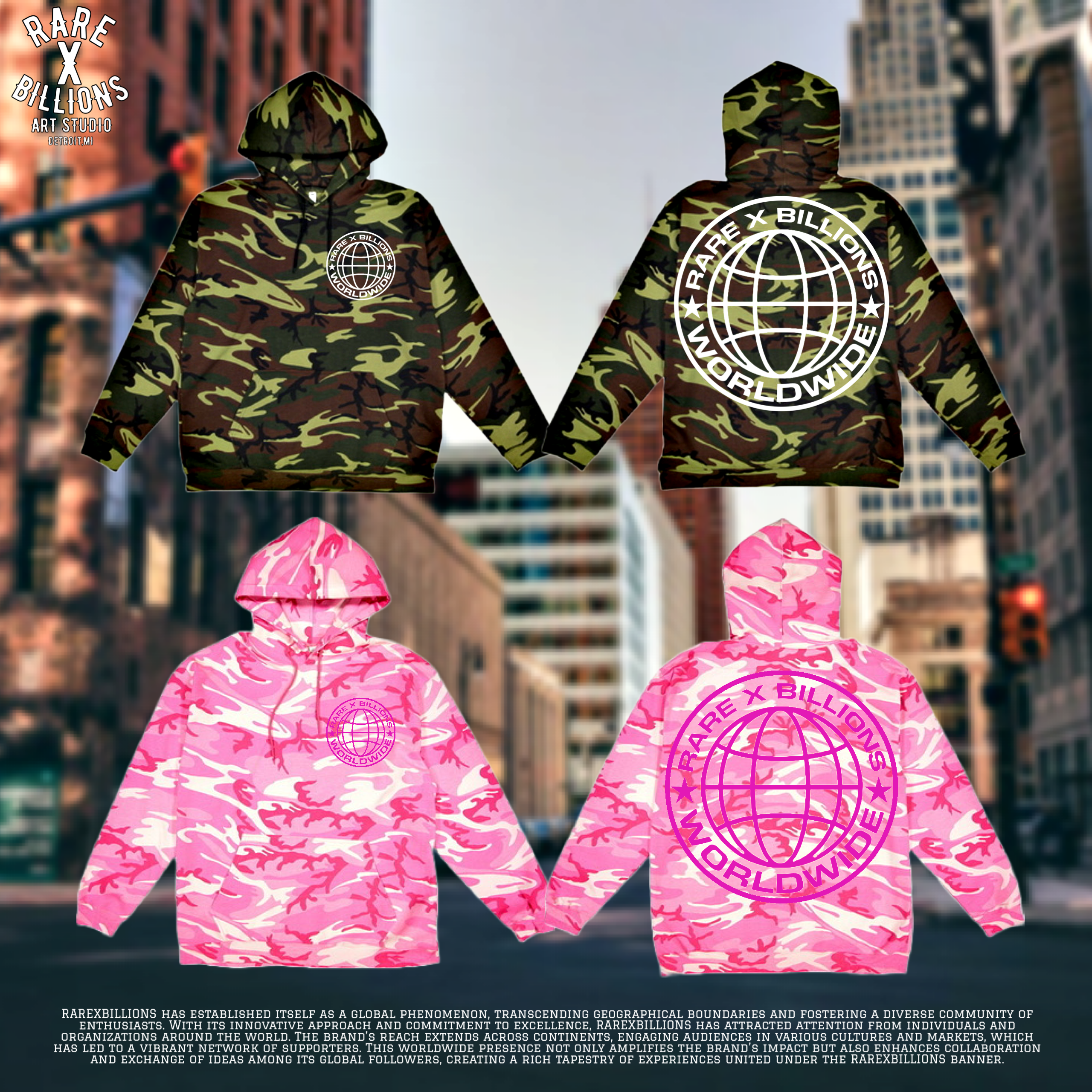RAREXBILLIONS 🌎 WORLDWIDE HOODIE