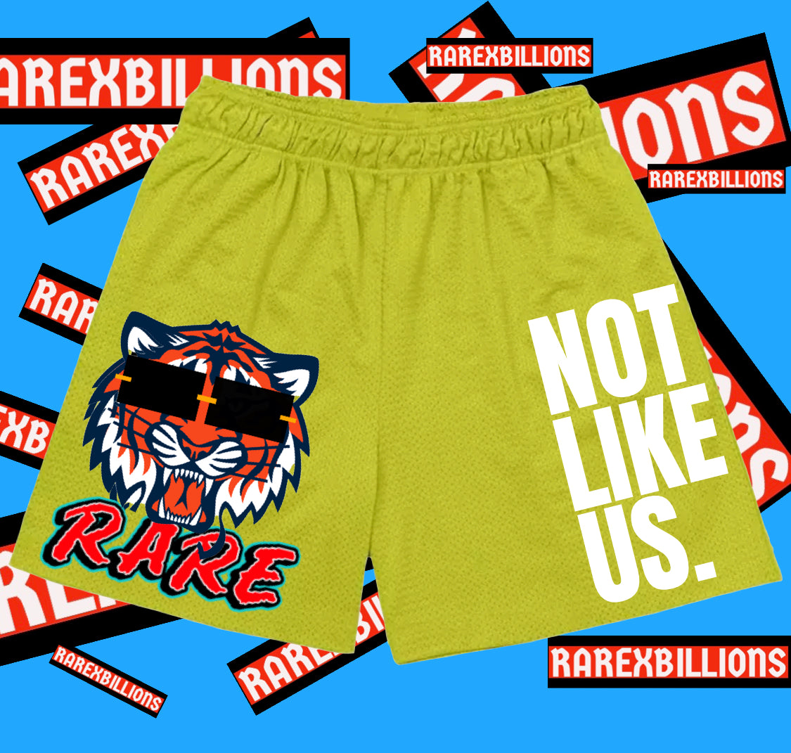 RAREXBILLIONS NLU MESH SHORTS.